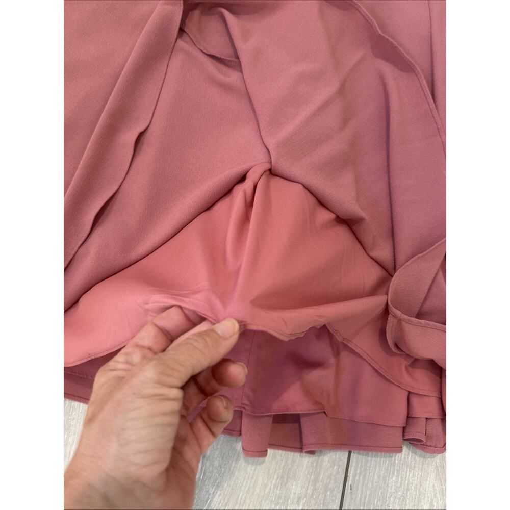 Gal Meets Glam Dress Edith City Crepe Fit & Flare Midi Mauve Pink Size 12 New - Picture 7 of 14